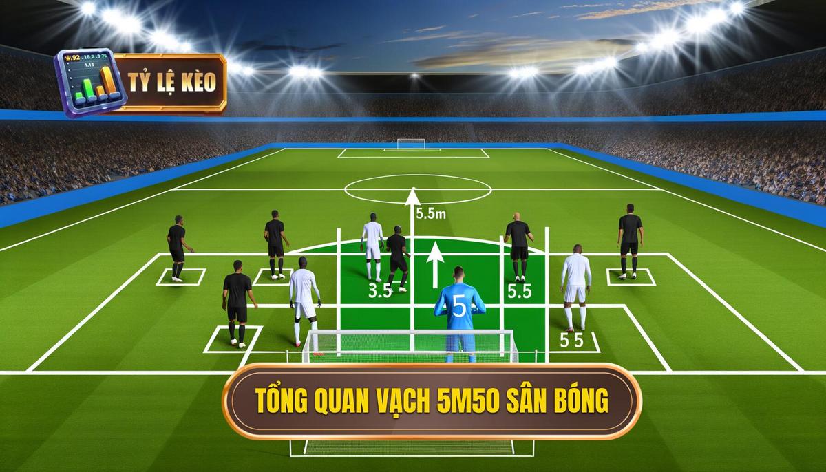 Vạch 5m50 để làm gì? Ý nghĩa và vai trò trong bóng đá 1 Khái quát về vạch 5m50 trên sân bóng