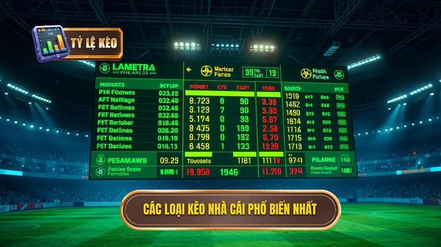 Các loại kèo phổ biến trên Bảng kèo nhà cái chính thức