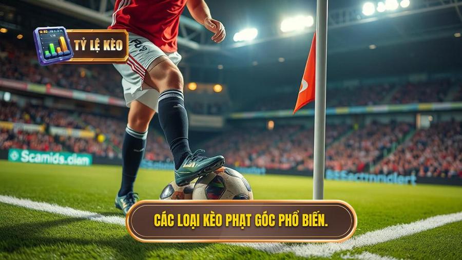 Các loại kèo phạt góc phổ biến hiện nay