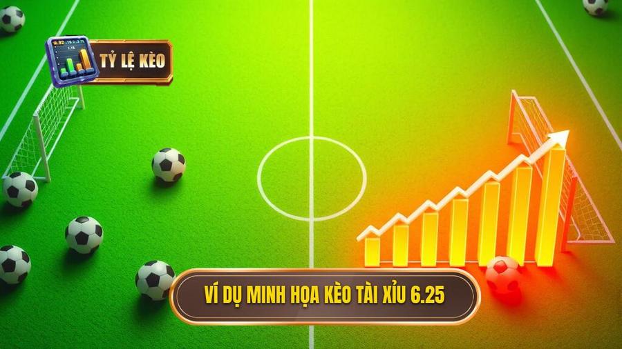 Bảng tổng hợp ví dụ minh họa kèo tài xỉu 6.25